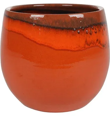 Produktbild von Ter Steege - Blumentopf - Keramik - orange - D33 x H30 cm - Öffnung 25 cm