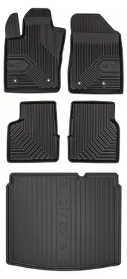 Productafbeelding van Rubberen automatten + kofferbakmat voor Jeep Compass II 2016-2026 (SUV) – 5-delig, zwart, op maat – Wielganizator