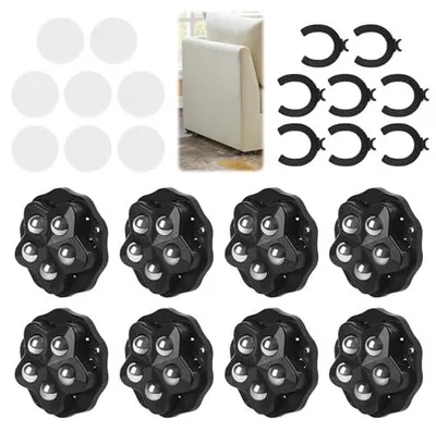 Produktbild von 8 Stk Kugelrollen Schwerlast,Möbelrollen Flach,Rollen für Möbel | Rollen Zum Kleben 200kg,Selbstklebende Starkes Rollenrad 360 Grad Rollen für Möbel, Aufbewahrungsbox,Kleingeräte,Mülleimerbox