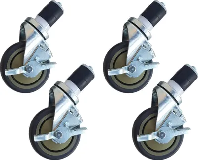 Immagine prodotto di Maxima - Ruote per tavolo da lavoro 4 pezzi - con freni - 5 pollici / 12,7 cm
