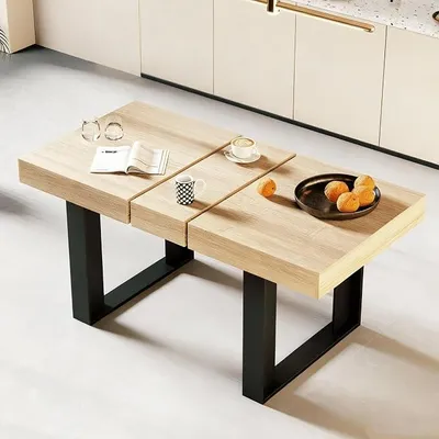 Imagen del producto de Mesa extensible para comedor, de 120-160 cm, para 2-6 personas