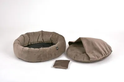 Zdjęcie produktu dla Rohrschneider – RS 22260 – Wygodny fotel "Kuschelinsel Lajos", rozmiar 1, kolor taupe – Kolor taupe – Meble dla zwierząt domowych