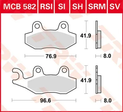 Image de TRW Bremsbelag Trw Sinter Mcb 582 Si