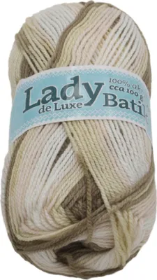 Immagine prodotto di Filato LADY de Luxe BATIK - 100g / 238 m - Bianco,Beige
