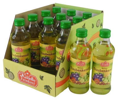Produktbild von Reines Traubenkernöl von Kunella Feinkost - 12er Pack (12 Flaschen à 250 ml)