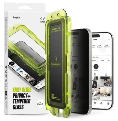 Obrázok produktu pre Ringke Easy Slide 2-Pack Privacy Glass pre Iphone 17 - čierne