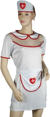 Immagine prodotto di Elegante costume da infermiera sexy in 3 pezzi per adulti - taglia M/L