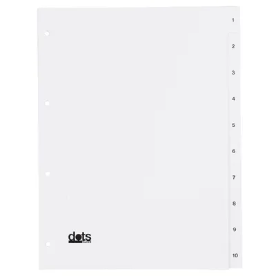Immagine prodotto di dots 844210-4132-08 Karton-Reg,1-10,10-tlg,vf,weiß