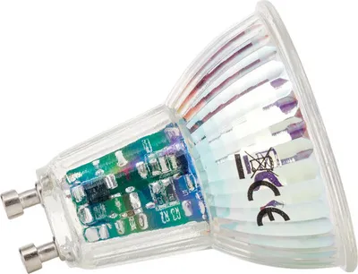 Produktbild von LED Reflektorlampe, GU10, 38°, mit Glasreflektor, Leuchtmittel, Ersatzglühbirne, Ersatzteil, 5 Watt, 400 Lumen, 3000 Kelvin, warmweiß, dimmbar