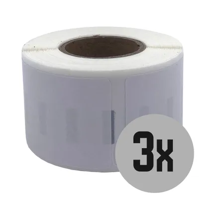 Produktbild von DULA Etiketten - Kompatibel mit Dymo 99010 / S0722370 Etiketten - Weiß - Adressetiketten - 3 Rollen - 28 x 89 mm - 130 Etiketten pro Rolle
