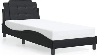 Produktbild von vidaXL Bettgestell ohne Matratze "Zadar" Schwarz 80x200 cm Kunstleder