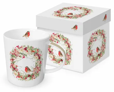 Produktbild von PPD Beautiful Christmas Wreath Trend Mug, in Geschenkbox, Tasse , Becher, New Bone China, 400 ml, 360303129