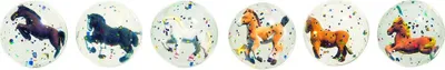 Image de GOKI Gollnest & Kiesel Flummy avec inclusion de chevaux en 3D