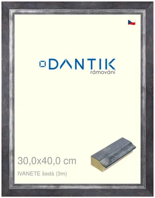 Obrázok produktu pre Rám DANTIK 30x40 | IVANETE sivá (Plexi Clear)