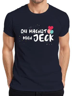 Productafbeelding van "JECK Karneval Keulen Confetti Ballonnen, grappig, 'Helau', heren T-shirt, marineblauw, maat S."