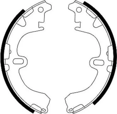 Produktbild von TEXTAR Bremsbackensatz Trommelbremse Hinten für TOYOTA COROLLA Liftback (E11) 200mm 91043100