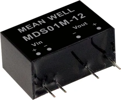 Produktbild von MEANWELL MDS01N-15, DC DC-Wandler, 24:15V 67mA 1W