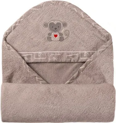 Immagine prodotto di BabyMatex Accappatoio per bambini 100x100 Bambù 42 grigio con cappuccio