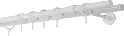 Produktbild von Gardinenstange auf Maß 20mm Match 2-lauf Wandträger 20cm Farbe: Weiß, Größe: 100cm