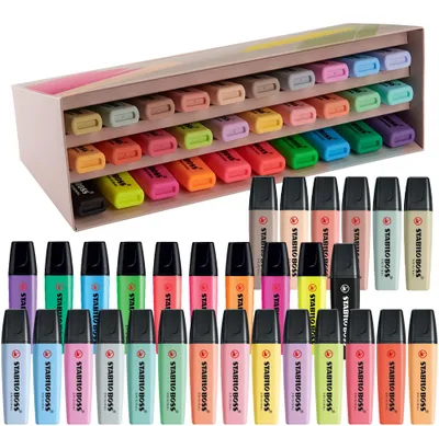 Produktbild von STABILO Textmarker -  BOSS ORIGINAL - 30er Pack - 9x Neonfarben, 14x Pastellfarben, 6x …