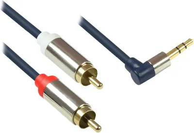 Zdjęcie produktu dla Alcasa GC-M0063, 3.5mm, Męska, 2 x RCA, Męska, 1 m, Niebieski
