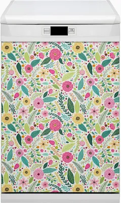 Produktbild von Abwaschbar 45x80 cm Geschirrspüle Magnetmatte Küche Dekorative  - Farbige Blumen