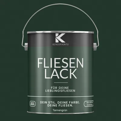 Produktbild von Kenzopaints 2,5Liter Fliesenlack Fliesenfarbe - Tannengrün (RAL 6009)