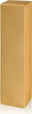 Produktbild von 50 x Faltschachtel für 1 Flasche 90x90x355 mm strukturgeprägt Gold
