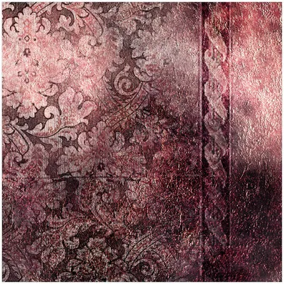 Produktbild von Wallario Memoboard Magnettafel aus Glas, Größe 50 x 50 cm, Motiv Schnörkelmuster in rot