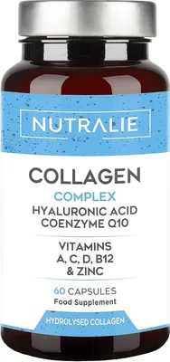 Image de Nutralie collagène + acide hyaluronique + coenzyme Q10 + vitamines A, C, D et B12 + zinc
