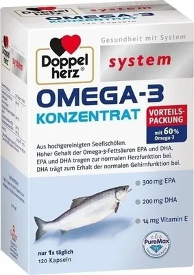 Obrázok produktu pre Doppelherz Omega-3 Concentrate System Capsules 120 kapsúl