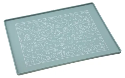 Productafbeelding van Honden- en kattenvoerbak mat - 40 cm x 30 cm - groen