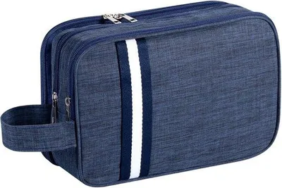Image de Trousse de toilette pour hommes - Trousse de toilette pour femmes - Accessoires de voyage - Poches à maquillage - Sacs de cosmétiques - Sacs de rangement - Bleu