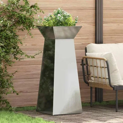Obrázok produktu pre Maison Exclusive – Stojace kvetináče, 2 kusy, strieborná farba, 40 x 40 x 100 cm