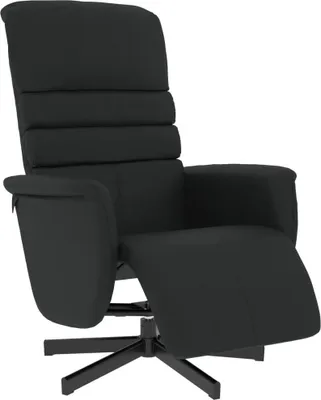 Obrázok produktu pre vidaXL Relaxačné kreslo s podnožkou čierna Imitácia kože
