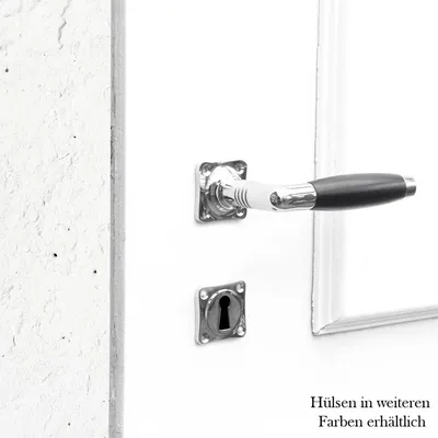 Produktbild von Drückergarnitur für Zimmertüren-Ebenholzgriff | BB | Nickel glanz