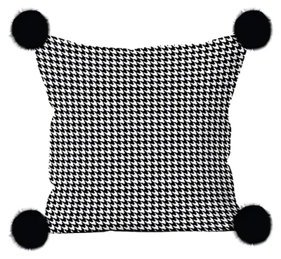 Kissen 45x45 cm, schwarz, Mikrofaserbezug, waschbar
