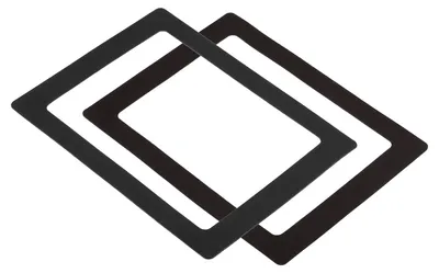 Magnetische Fotolijst, 2er-Set, 16x20 cm, Schwarz, PVC