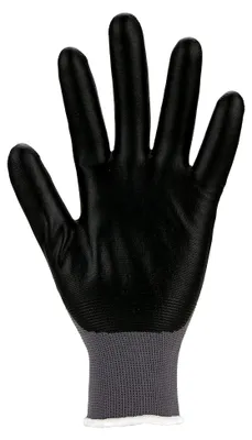 Produktbild von Feinstrickhandschuh mit Mikroschaumbeschichtung, grau/schwarz, Größe 10 (12 Paar)