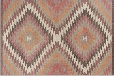Produktbild von Türkisches Muster, dekoratives Stoff-Imitat – Vinylteppich – 60x90 cm – Outdoor Teppich – Terrasse – Wetterfest – Modern