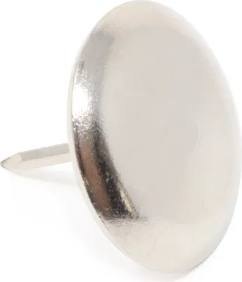 Produktbild von Adsamm® | 32 x Metallgleiter mit Nagel | Ø 35 mm | Silber | rund | Möbelgleiter mit Stift in von Adsamm®