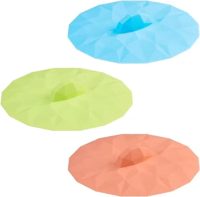 3-teiliges Set Silikondeckel für Gläser - BPA-frei, spülmaschinenfest
