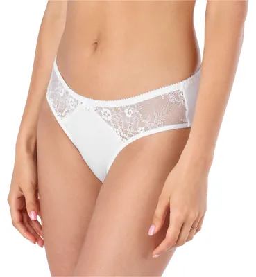 Image de Sous-vêtements pour femmes Bellivalini : culotte en coton avec dentelle BLV50-193 (blanc, XXL)