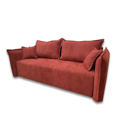 Produktbild von Hanzi - Schlafsofa 222 x 110 x 77 cm Sofa mit Schlaffunktion - Luna Rot
