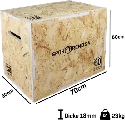 Produktbild von Plyo Box Holz 70 x 60 x 50cm | Sprungkasten Jump Box
