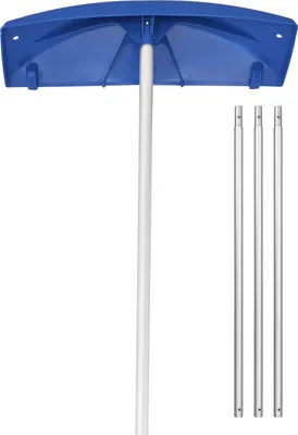 Zdjęcie produktu dla Grabie do śniegu VEVOR, ostrze 60 cm wykonane z PP, regulowany zgarniacz śniegu 118-555 mm z kółkami, narzędzie do odśnieżania z antypoślizgowym uchwytem, grabie do usuwania liści i śniegu z dachu domu