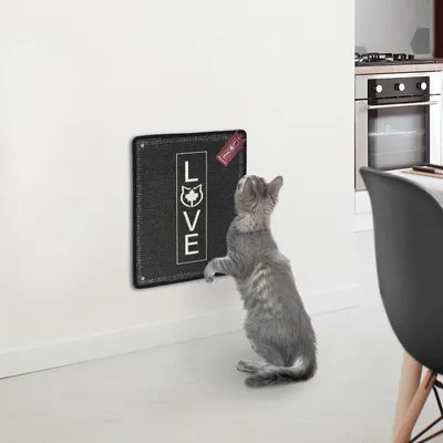Produktbild von Kratzteppich für Katzen · anthrazit · 50 x 40 cm · mit Wandbefestigung