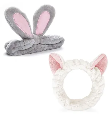 Image de Lot de 2 serre-têtes avec oreilles de lapin et de chat