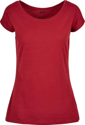 Produktbild von Build Your Brand Basic BB013 | LadiesŽ Wide Neck Tee Rundhalsausschnitt - Farbe: Burgundy - Größe: 3XL