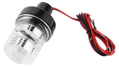 Image de 12V 2,5W IP65 LED blanche 360° Lampe de signalisation de feu de navigation pour yachts, bateaux de pêche, croisières